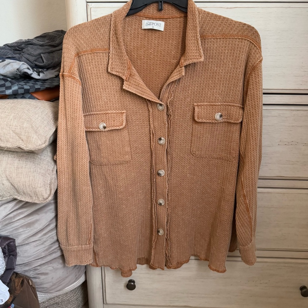 The Post Waffle Button Down